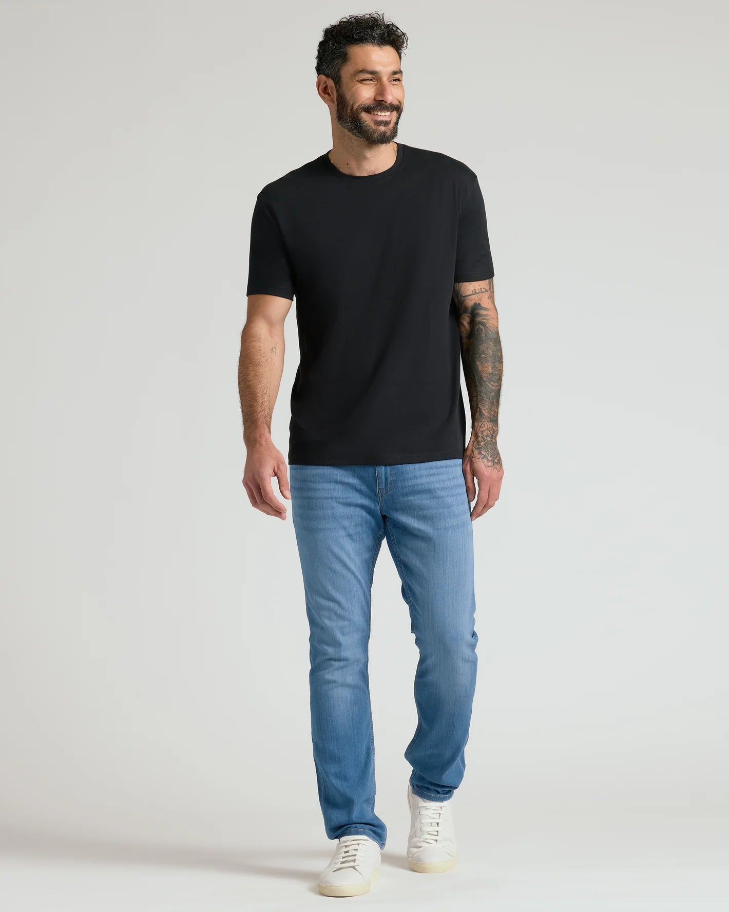 Premium Pima‑t‑skjorte med rund hals