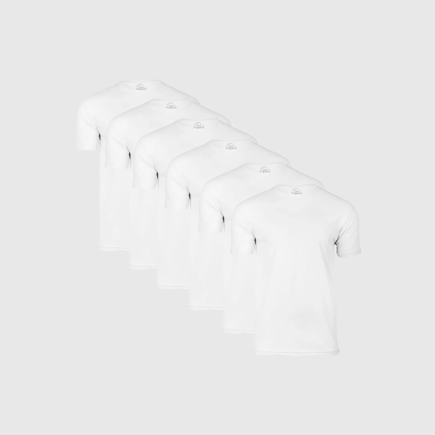 Klassisk T-skjorte med rund hals (6‑pakning)