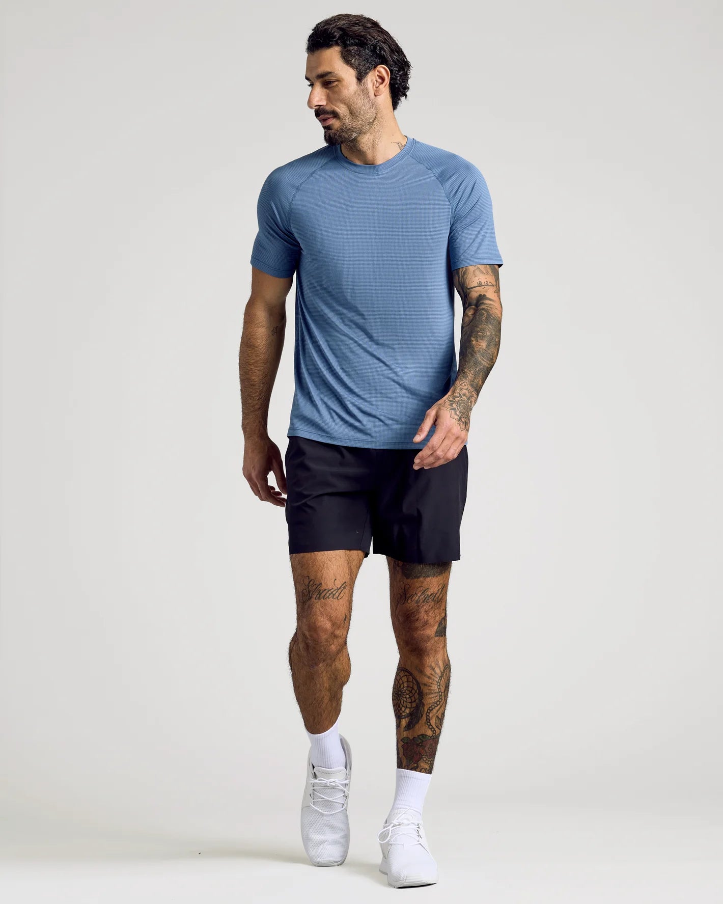 Sporty mesh‑t‑skjorte med rund hals (6-pakning)