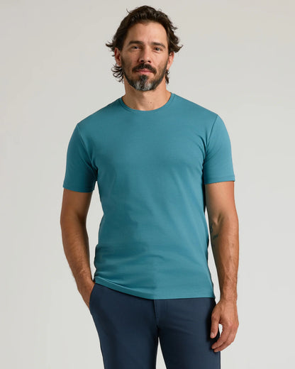 Premium Pima‑t‑skjorte med rund hals