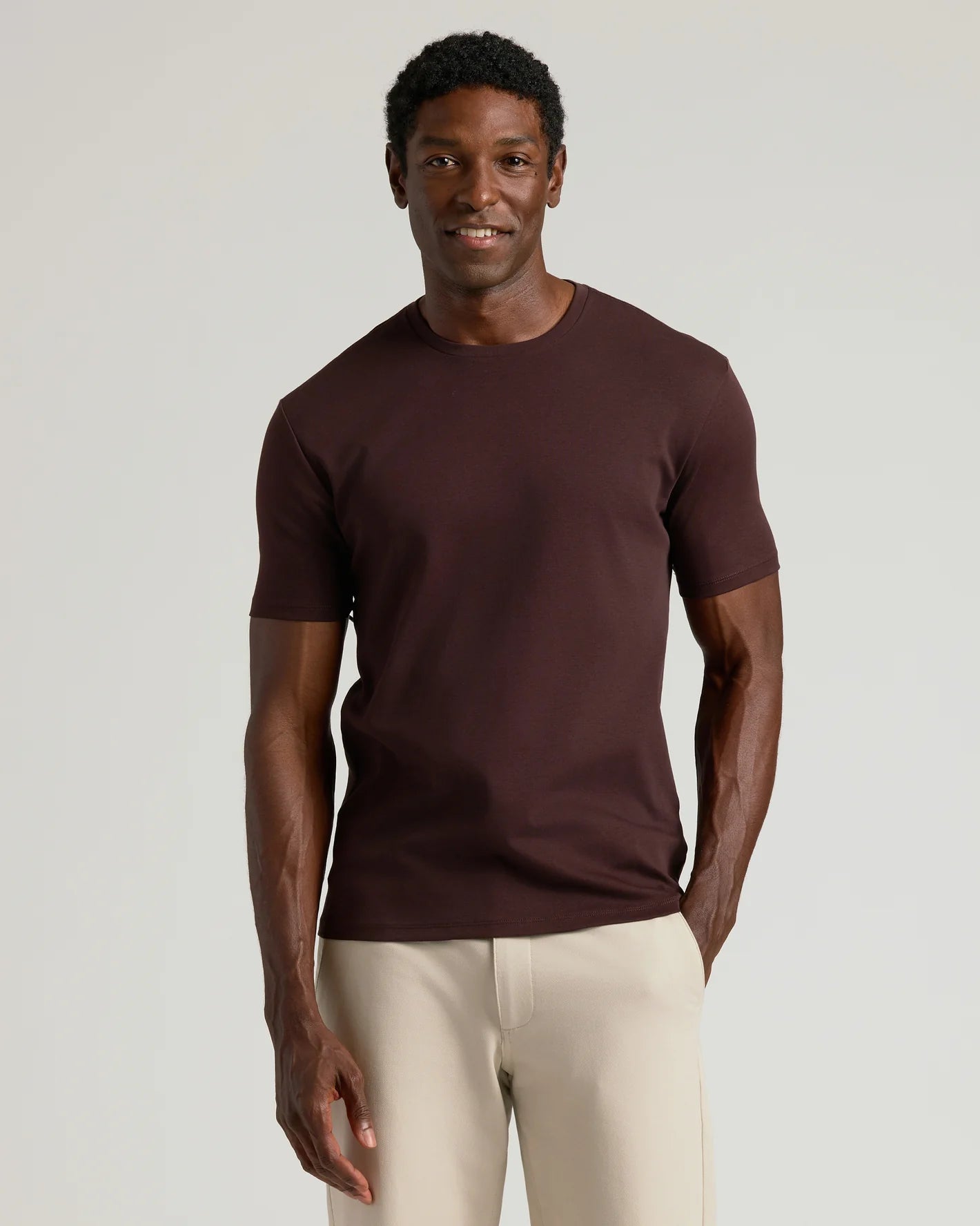 Premium Pima‑t‑skjorte med rund hals