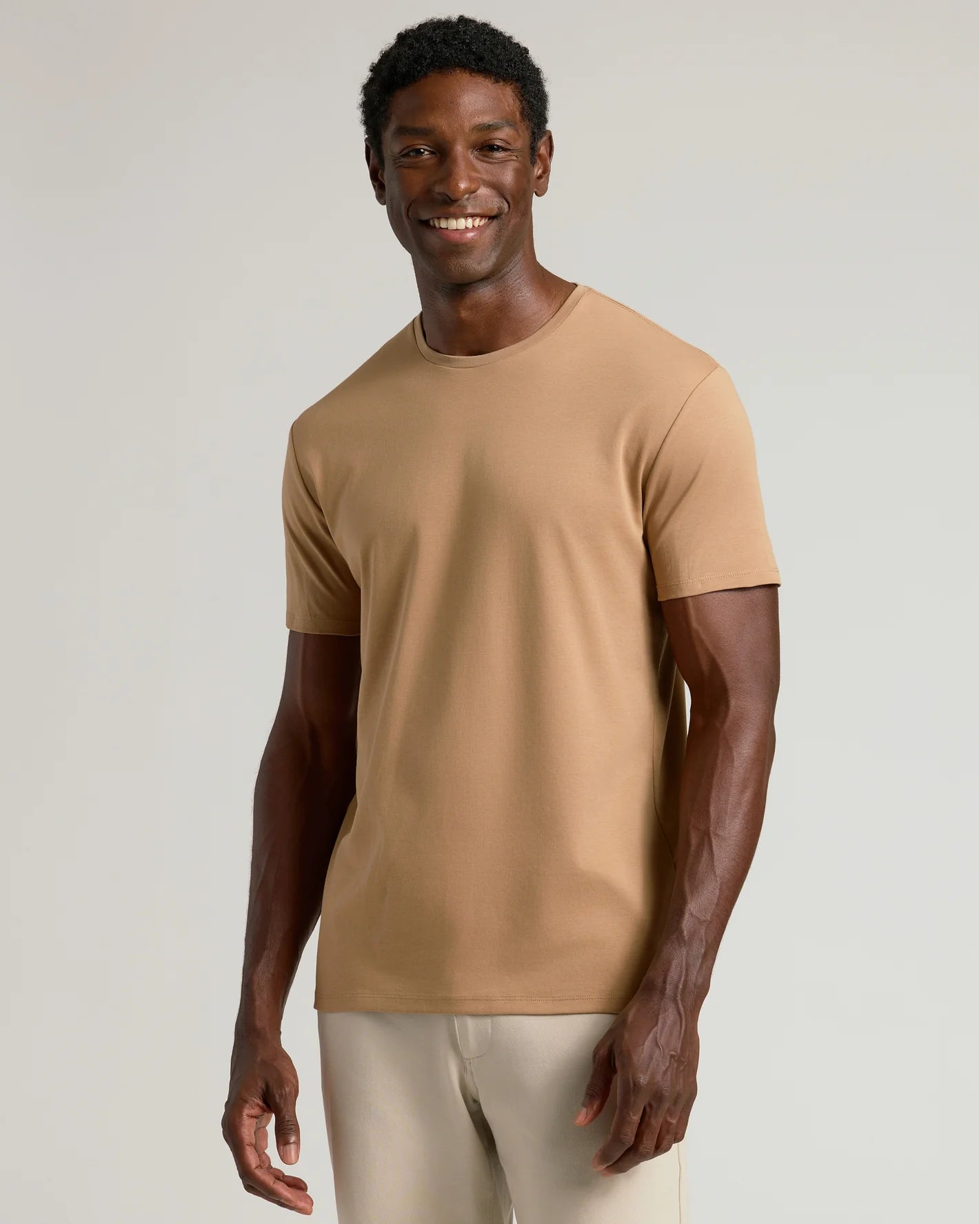 Premium Pima‑t‑skjorte med rund hals