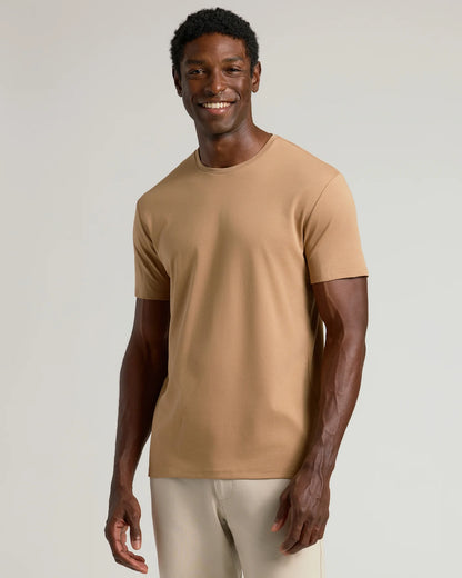 Premium Pima‑t‑skjorte med rund hals