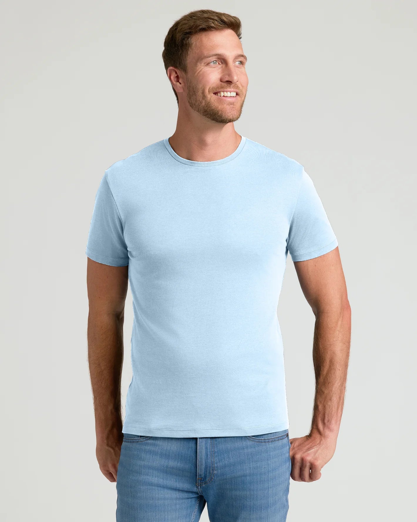 Premium Pima‑t‑skjorte med rund hals