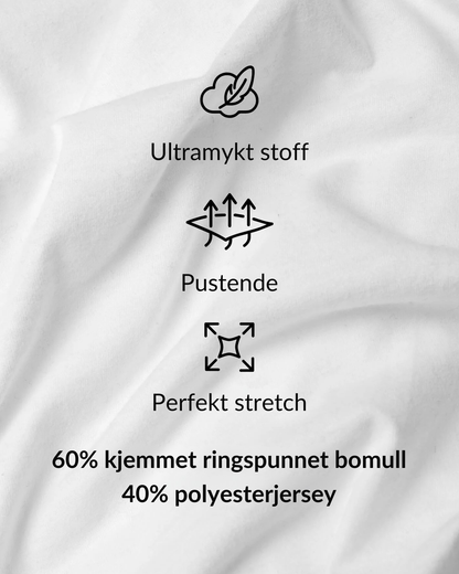 Klassisk T-skjorte med rund hals (6‑pakning)