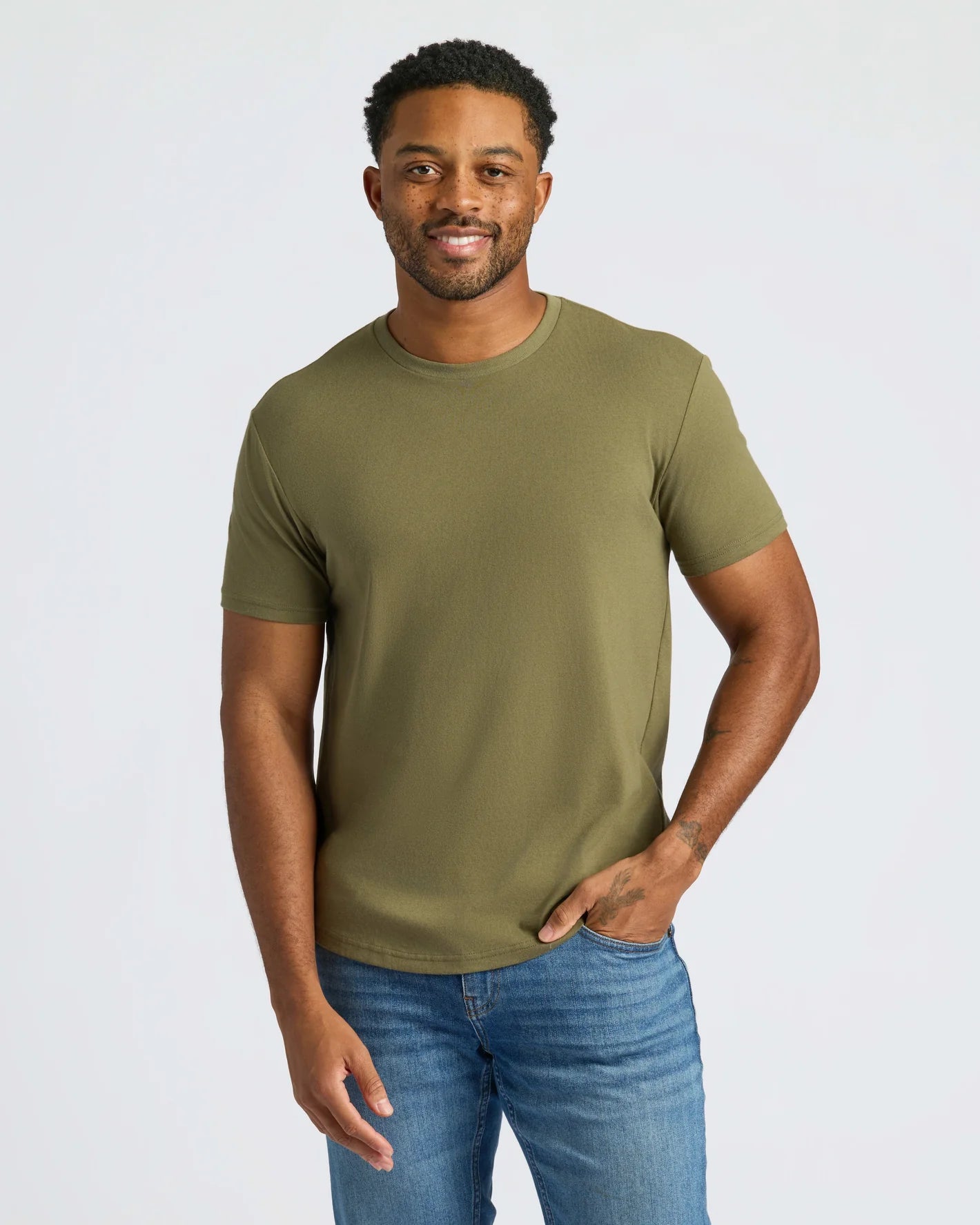 Premium Pima‑t‑skjorte med rund hals
