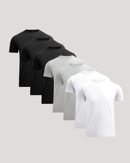 Premium Pima‑t‑skjorte med rund hals (7‑pakning)